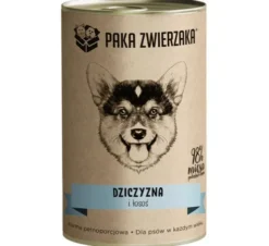 Paka Zwierzaka Dziczyzna i łosoś Mokra karma dla psa op. 400g Pakiet 6szt.