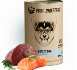 Paka Zwierzaka Dziczyzna i łosoś Mokra karma dla psa op. 400g Pakiet 6szt.