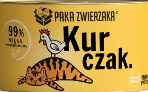 Paka Zwierzaka Kurczak Mokra karma dla kota op. 200g Pakiet 6szt.