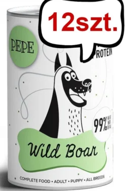 Paka Zwierzaka Pepe Dziczyzna Mokra karma dla psa op. 400g Pakiet 12szt. + Worek bawełniany GRATIS