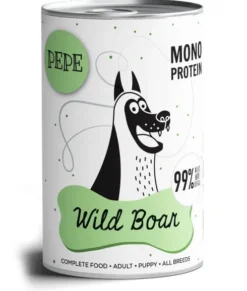 Paka Zwierzaka Pepe Dziczyzna Mokra karma dla psa op. 400g Pakiet 12szt. + Worek bawełniany GRATIS