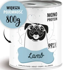 Paka Zwierzaka Pepe Jagnięcina Mokra karma dla psa op. 800g WYPRZEDAŻ
