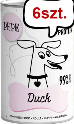 Paka Zwierzaka Pepe Kaczka Mokra karma dla psa op. 400g Pakiet 6szt.