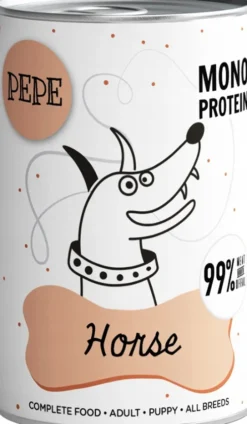 Paka Zwierzaka Pepe Konina Mokra karma dla psa op. 400g Pakiet 6szt.