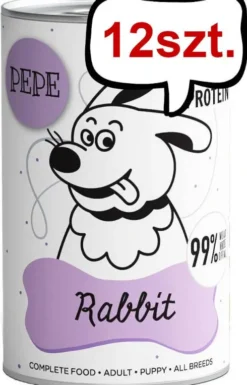 Paka Zwierzaka Pepe Królik Mokra karma dla psa op. 400g Pakiet 6szt.