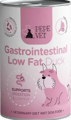 Paka Zwierzaka Pepe Vet Gastrointestinal Low Fat Duck Mokra Karma dla psa op. 400g