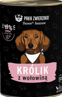 Paka Zwierzaka Seventh Heaven Królik i wołowina Mokra karma dla psa op. 400g Pakiet 6szt.