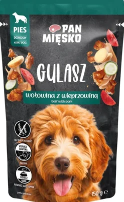 Pan Mięsko Adult Gulasz z wołowiną i wieprzowiną Mokra Karma dla psa op. 150g
