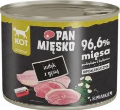 Pan Mięsko Adult Indyk z gęsią Mokra Karma dla kota op. 200g Pakiet 12szt.