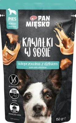 Pan Mięsko Adult Wieprzowina z dzikiem w sosie Mokra Karma dla psa op. 150g