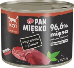 Pan Mięsko Adult Wieprzowina z jeleniem Mokra Karma dla kota op. 200g Pakiet 12szt.