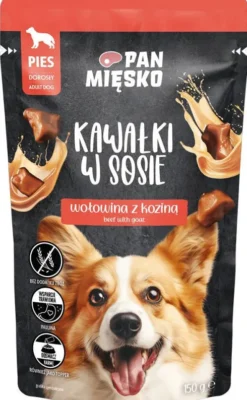 Pan Mięsko Adult Wołowina z koziną w sosie Mokra Karma dla psa op. 150g