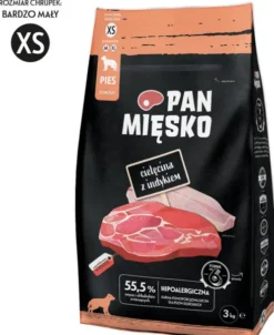 Pan Mięsko Cielęcina z indykiem Extra Small Sucha Karma dla psa op. 3kg