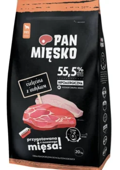 Pan Mięsko Cielęcina z indykiem Medium Sucha Karma dla psa op. 20kg