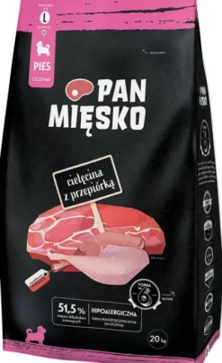 Pan Mięsko Cielęcina z przepiórką Large Sucha Karma dla szczeniąt op. 20kg