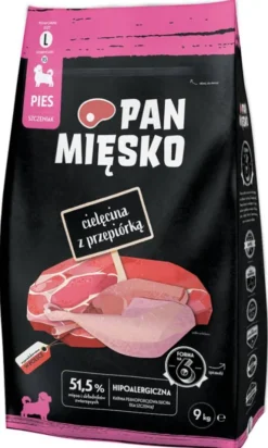 Pan Mięsko Cielęcina z przepiórką Large Sucha Karma dla szczeniąt op. 9kg