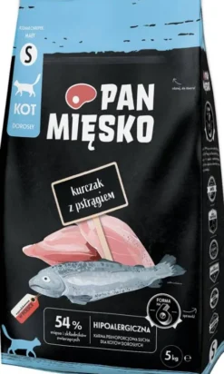 Pan Mięsko Kurczak z pstrągiem Sucha Karma dla kota op. 5kg