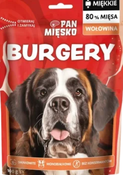Pan Mięsko Przysmak Burgery z Wołowiną dla psa op. 100g