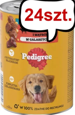 Pedigree Adult Wołowina w galaretce Mokra Karma dla psa op. 400g Pakiet 24szt.