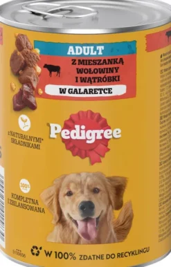 Pedigree Adult Wołowina w galaretce Mokra Karma dla psa op. 400g Pakiet 24szt.