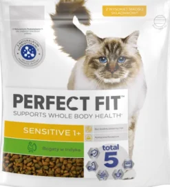 Perfect Fit Sensitive 1+ Indyk Sucha Karma dla kota op. 750g WYPRZEDAŻ