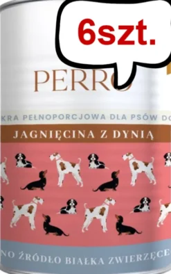 Perro Adult Jagnięcina z dynią Mokra Karma dla psa op. 400g Pakiet 6szt.
