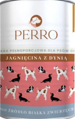 Perro Adult Jagnięcina z dynią Mokra Karma dla psa op. 400g Pakiet 6szt.