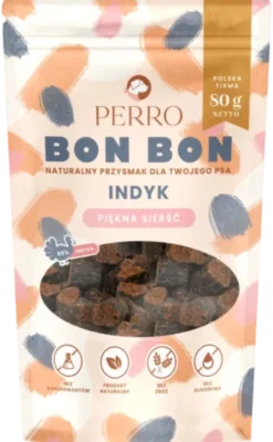 Perro BON BON Indyk piękna sierść Przysmaki dla psa op. 80g