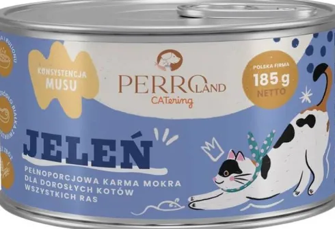 Perro CATering Jeleń Mokra Karma dla kota op. 185g Pakiet 12szt.