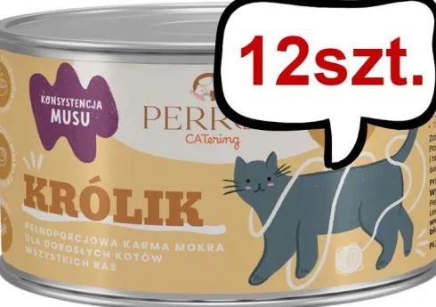 Perro CATering Królik Mokra Karma dla kota op. 185g Pakiet 12szt.