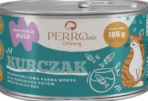 Perro CATering Kurczak Mokra Karma dla kota op. 185g Pakiet 12szt.