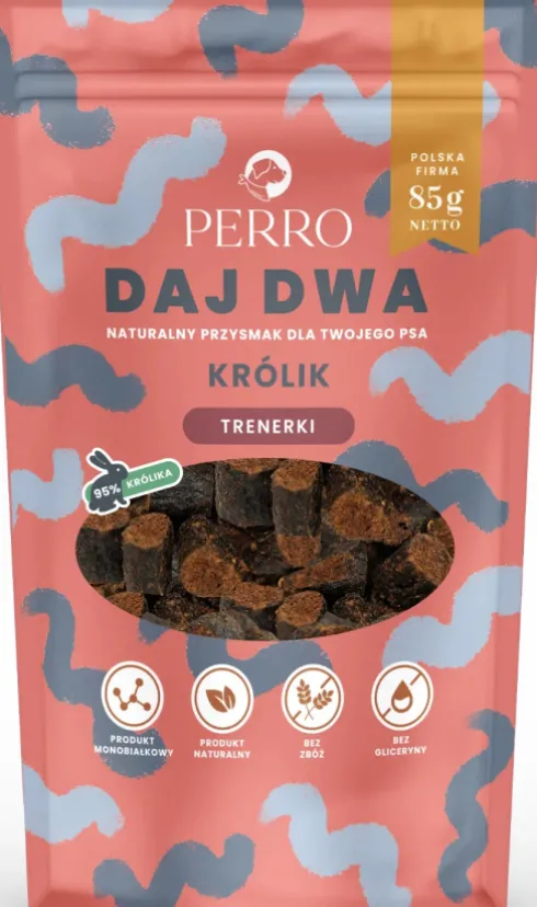 Perro DAJ DWA Królik Trenerki Przysmaki dla psa op. 85g