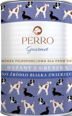 Perro Gourmet Adult Bażant z gruszką Mokra Karma dla psa op. 400g Pakiet 6szt.