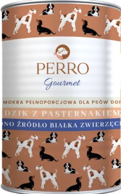 Perro Gourmet Adult Dzik z pasternakiem Mokra Karma dla psa op. 400g Pakiet 6szt.
