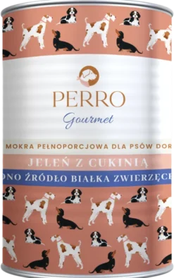 Perro Gourmet Adult Jeleń z cukinią Mokra Karma dla psa op. 400g