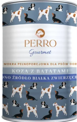 Perro Gourmet Adult Koza z batatami Mokra Karma dla psa op. 400g Pakiet 6szt.