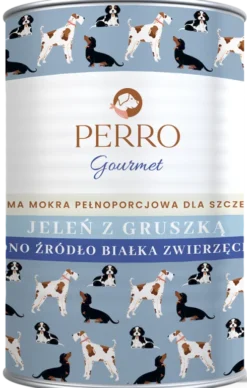Perro Gourmet Junior Jeleń z gruszką Mokra Karma dla szczeniaka op. 400g