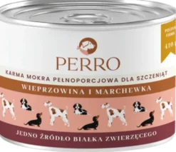 Perro Junior Wieprzowina z marchewką Mokra Karma dla szczeniaka op. 410g