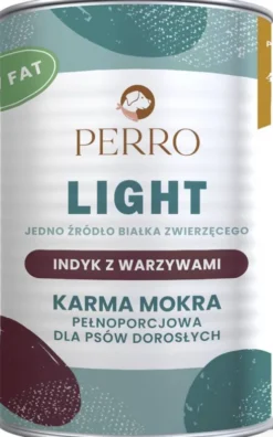 Perro Light Indyk z warzywami Mokra Karma dla psa op. 400g