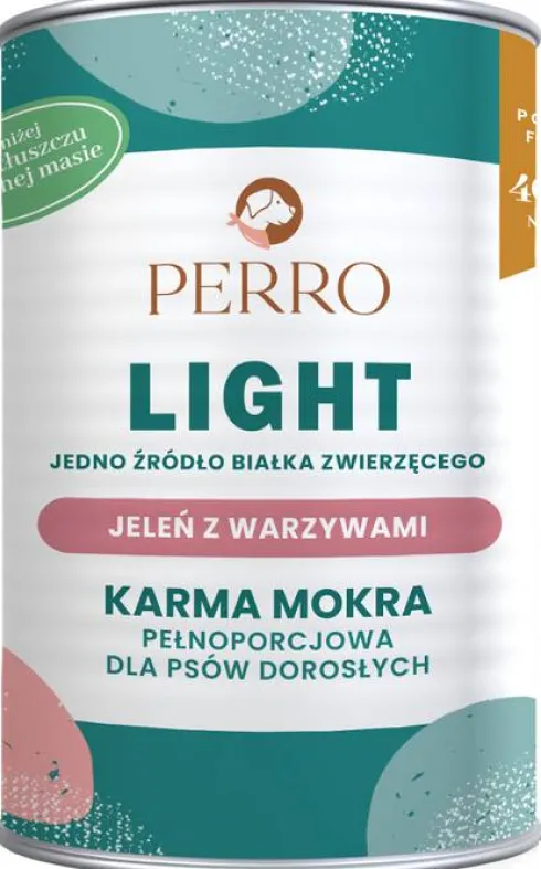 Perro Light Jeleń z warzywami Mokra Karma dla psa op. 400g