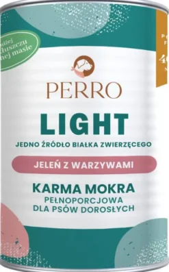 Perro Light Jeleń z warzywami Mokra Karma dla psa op. 400g Pakiet 6szt.