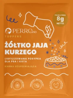 Perro Toppers Żółtko jaja kurzego Liofilizowana posypka dla psa i kota op. 8g