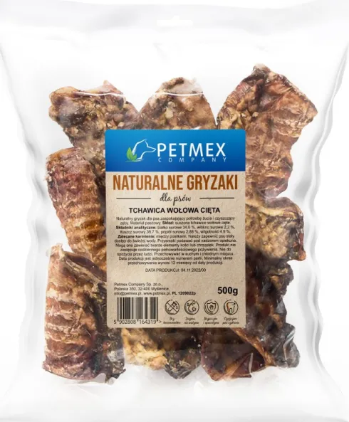 Petmex Przysmak Tchawica wołowa cięta dla psa op. 500g