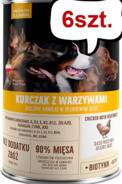 Pet Republic Adult Kurczak z warzywami Mokra Karma dla psa op. 1250g Pakiet 6szt.