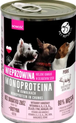 Pet Republic Adult Monoproteina Wieprzowina Mokra Karma dla psa op. 400g