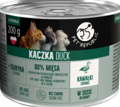 Pet Republic Adult Sterile Kaczka Mokra Karma dla kota 200g Pakiet 10szt.