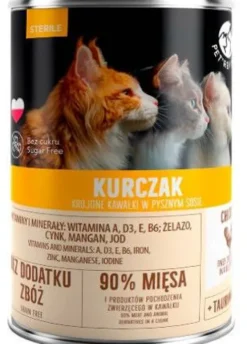 Pet Republic Adult Sterile Kurczak Mokra Karma dla kota 400g Pakiet 10szt.
