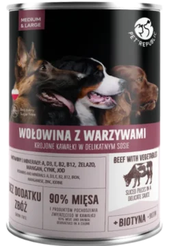 Pet Republic Adult Wołowina z warzywami Mokra Karma dla psa op. 1250g Pakiet 6szt.