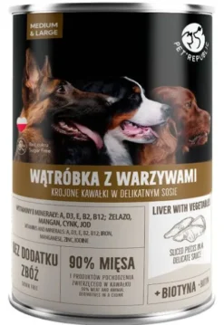 Pet Republic Adult Wątróbka z warzywami Mokra Karma dla psa op. 1250g Pakiet 6szt.