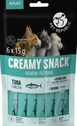 Pet Republic Creamy Snack Tuna Przysmak dla kota op. 6x15g